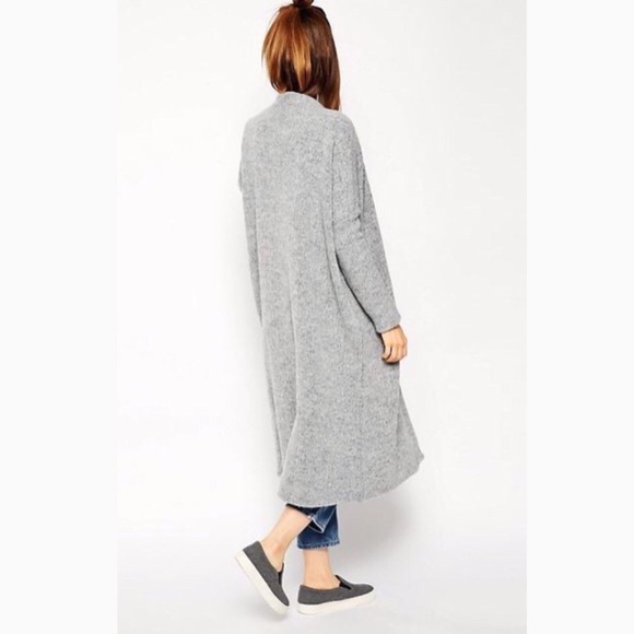 ASOS Grey Knit Duster Cardigan - Picture 3 of 8